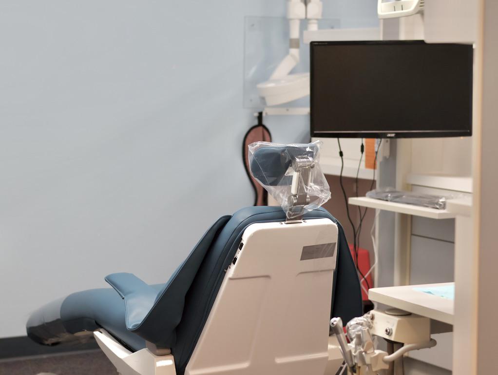 Dental chair with monitor